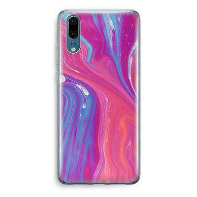 Paarse stroom: Huawei P20 Transparant Hoesje
