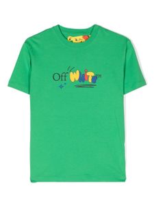 Off-White Kids t-shirt en coton à logo imprimé - Vert