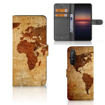 Sony Xperia 1 II | Flip Cover | Wereldkaart