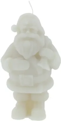 Home Society kaars kerstman 14x7x21.5cm greige 1 stuks