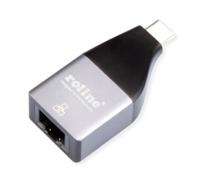 ROLINE 12.02.1110 tussenstuk voor kabels USB Type C RJ-45 Zilver