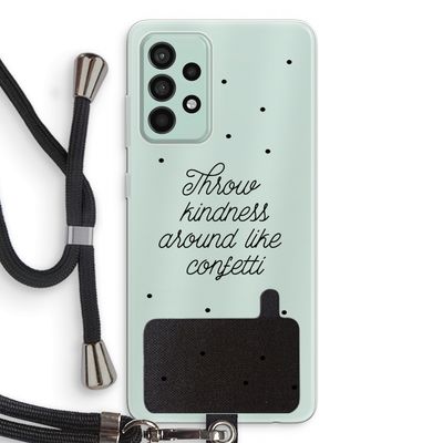 Confetti: Samsung Galaxy A52s 5G Transparant Hoesje met koord