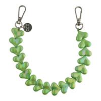 Telefoonkoord Heart - Appelgroen - Zilver Telefoonkoord Heart - Appelgroen - Zilver