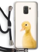 Duke: Samsung Galaxy A8 (2018) Transparant Hoesje met koord