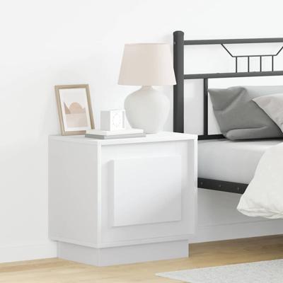 Nachtkastje met 2 pcs Wit 44 x 34,5 x 45 cm Bewerkt hout