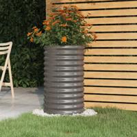 Plantenbak 40x40x68 cm gegalvaniseerd staal grijs