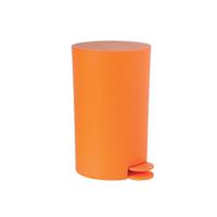 MSV kleine pedaalemmer - kunststof - oranje - 3L - 15 x 27 cm - Badkamer/toilet - Pedaalemmers - thumbnail