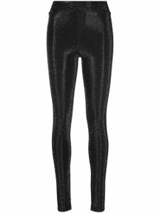 Philipp Plein legging à motif monogrammé clouté - Noir