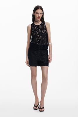 Korte kanten broek - BLACK - 44