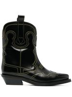 GANNI bottines Western 35 mm - Noir