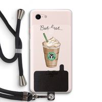 But first coffee: Pixel 3 XL Transparant Hoesje met koord