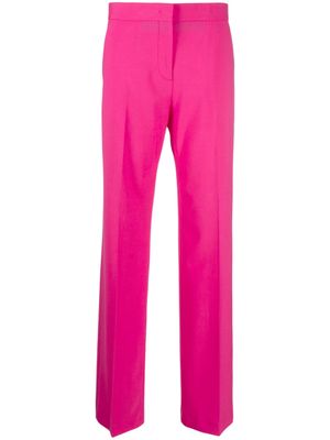 MSGM pantalon ample en laine à taille haute - Rose