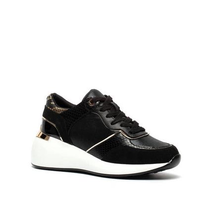 Madden Girl chunky sneakers met slangenprint zwart