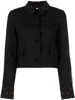 Marni veste crop à patch logo - Noir