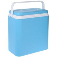 Koelbox - lichtblauw - 24 liter - 39 x 25 x 38 cm - kunststof/aluminium