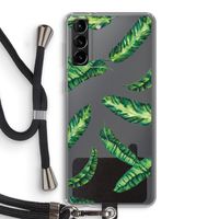 Lange bladeren: Samsung Galaxy S21 Plus Transparant Hoesje met koord