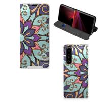 Sony Xperia 1 III Smart Cover Purple Flower