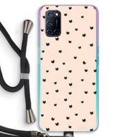 Kleine kattenkopjes: Oppo A92 Transparant Hoesje met koord