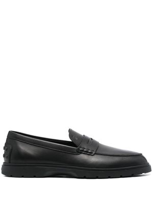 Tod's mocassins en cuir à entaille penny - Noir