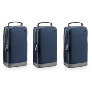 Bagbase schoenentas 8 liter - 3x stuks - donkerblauw - 35 x 19 x 12 cm - Reis opbergtas