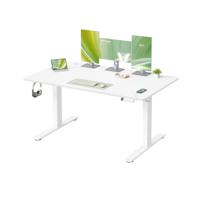 In Hoogte Verstelbaar Bureau met Usb Aansluiting, Mat Wit / 140 x 80 cm