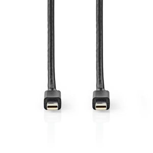 Nedis Mini DisplayPort-Kabel | Mini-DisplayPort Male naar Mini-DisplayPort Male | 48 Gbps | 2 m | 1 stuks - CCGP37504BK20 CCGP37504BK20