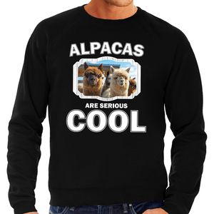Sweater alpacas are serious cool zwart heren - alpacas/ alpaca trui