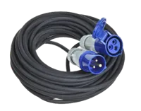 Pro Plus CEE verlengkabel 20M met haakse contrastekker + Schuko stopcontact 3x2,5mm