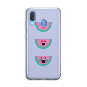 Smiley watermeloen: Samsung Galaxy A40 Transparant Hoesje