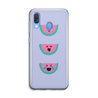Smiley watermeloen: Samsung Galaxy A40 Transparant Hoesje