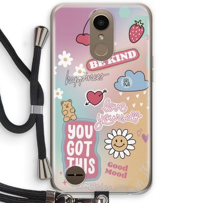 Positivity: LG K10 (2017) Transparant Hoesje met koord