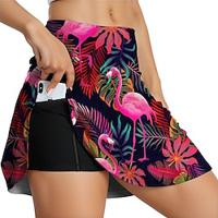 Dames Wielrenrok Fietsen Rokken Race-pasvorm Sport Blad Flamingo Ademend Sneldrogend Hoge Elasticiteit Comfortabel Roze Paars Spandex Kleding Wielrenkleding Lightinthebox - thumbnail