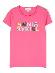 SONIA RYKIEL ENFANT t-shirt à logo imprimé - Rose