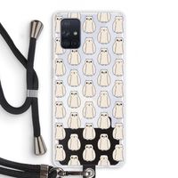 Uilen: Samsung Galaxy A71 Transparant Hoesje met koord Uilen: Samsung Galaxy A71 Transparant Hoesje met koord