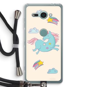 Vliegende eenhoorn: Sony Xperia XZ2 Compact Transparant Hoesje met koord