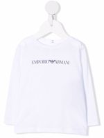 Emporio Armani Kids t-shirt à logo imprimé - Blanc