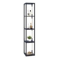 163 cm Vloerlamp Moderne Staande Lamp met 3 Niveaus Dimbare LED Lampen 4-Laags Planken Voetschakelaar