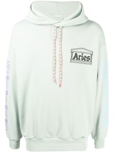 Aries hoodie à logo imprimé - Vert