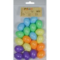 20x Plastic eitjes multikleur/gekleurd 4 cm decoratie/versiering   - - thumbnail