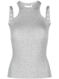 Blumarine haut à détails d'œillets - Gris