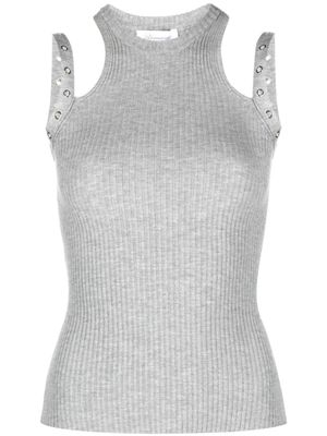 Blumarine haut à détails d'œillets - Gris