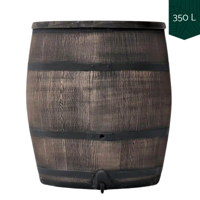 Roto regenton 350 liter dia. 80 x h.107 cm bruin 3/4' messing ingang tap - Meuwissen agro
