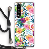 Tropisch 2: Sony Xperia 1 III Transparant Hoesje met koord