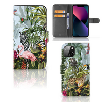 Telefoonhoesje met Pasjes voor Apple iPhone 13 Jungle - thumbnail