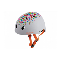 Polisport urban radical fietshelm s 53-55cm triangles wit/goudanje