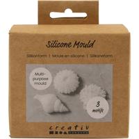 Creativ Company Siliconen vormen, zeester, conchschelp, schelp, h: 1,5-2 cm, d 3,5-6 cm, 3 stuk/ 1 doos