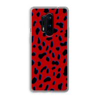 Red Leopard: OnePlus 8 Pro Transparant Hoesje