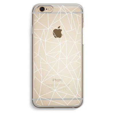 Geometrische lijnen wit: iPhone 6 / 6S Transparant Hoesje