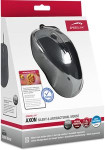 SpeedLink Axon Silent Ergonomische muis USB Optisch Zwart 5 Toetsen 2400 dpi Ergonomisch