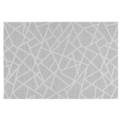 Rechthoekige placemat grafische print grijs texaline 45 x 30 cm